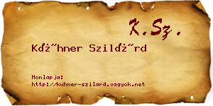 Kühner Szilárd névjegykártya